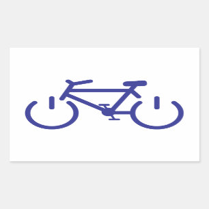 Pegatina Rectangular Bicicleta Blue Power