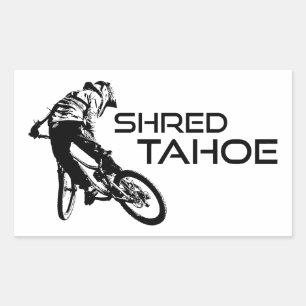 Pegatina Rectangular Bicicleta Shred Lake Tahoe