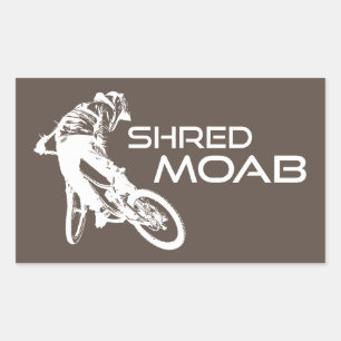 Pegatina Rectangular Bicicleta Shred Moab Mountain
