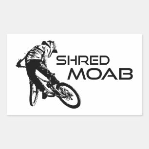 Pegatina Rectangular Bicicleta Shred Moab Mountain
