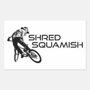 Pegatina Rectangular Bicicleta Shred Squamish Mountain