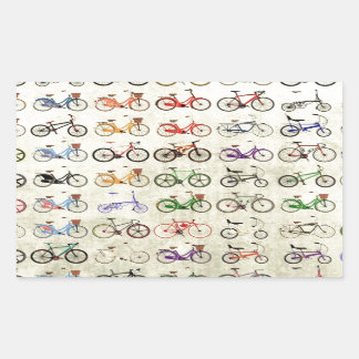 Pegatina Rectangular Bicicletas