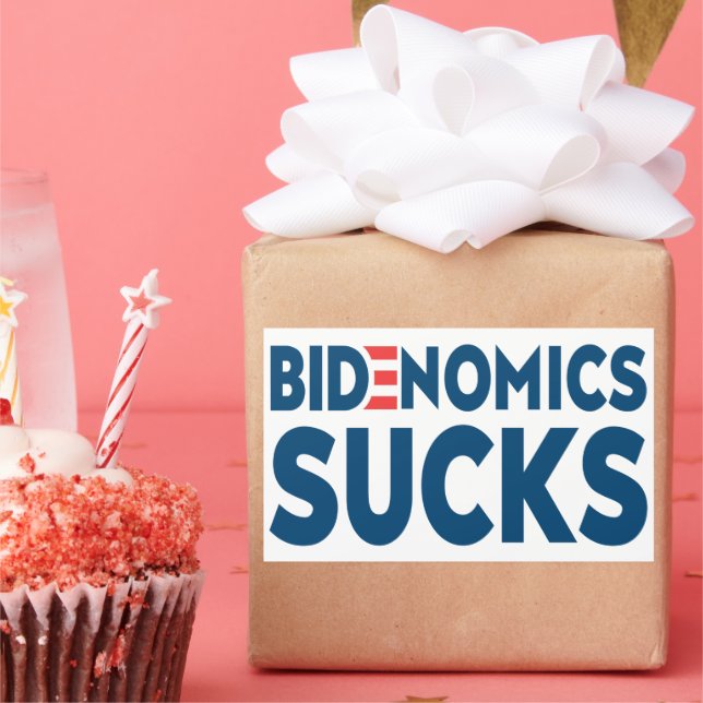 Pegatina Rectangular Bidenomics Sucks (Fiesta)