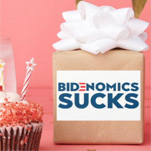 Pegatina Rectangular Bidenomics Sucks