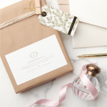 Bienvenida a Boda de Monograma de Escudo Beige Vin