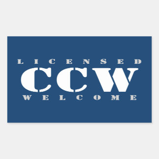 Pegatina Rectangular Bienvenida de CCW con licencia