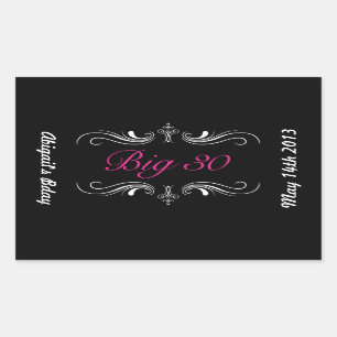 Pegatina Rectangular Big 30