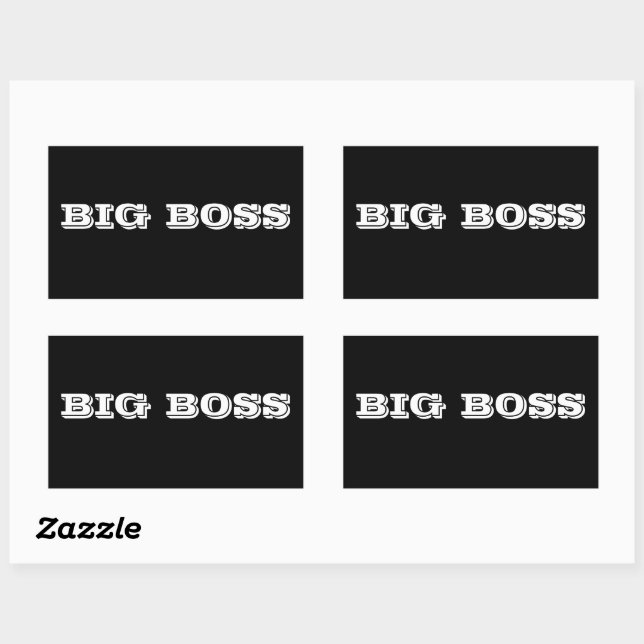 Pegatina Rectangular Big Boss bumpersticker (Hoja)