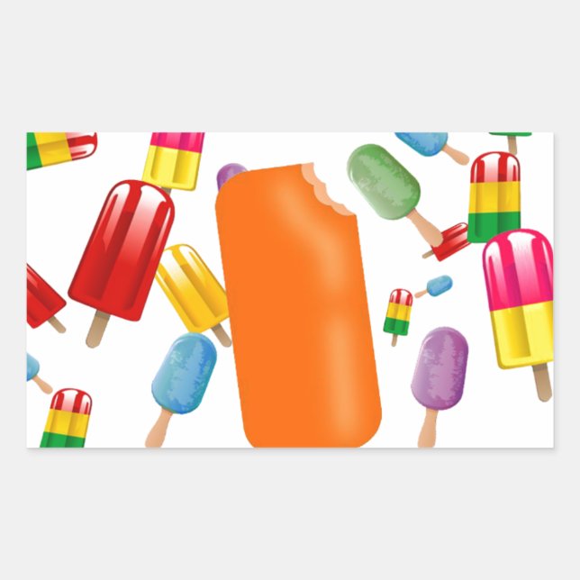 Pegatina Rectangular Big Popsicle Chaos by Ana Lopez (Anverso)