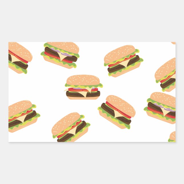 Pegatina Rectangular Big Tasty Burger (Anverso)