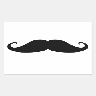 Pegatina Rectangular Bigote