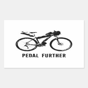 Pegatina Rectangular Bikepacking posterior del pedal