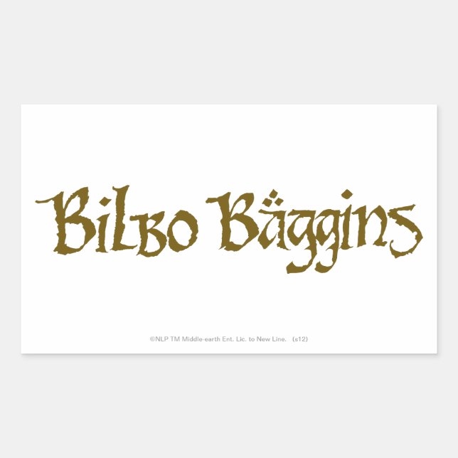 Pegatina Rectangular BILBO BAGGINS™ sólido (Anverso)