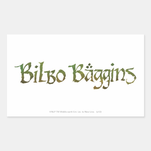 Pegatina Rectangular BILBO BAGGINS™ Texturizado (Anverso)