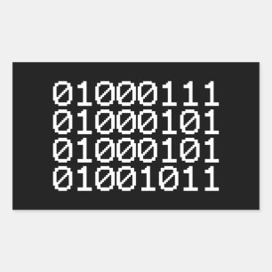 PEGATINA RECTANGULAR BINARY GEEK