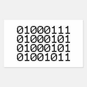 PEGATINA RECTANGULAR BINARY GEEK
