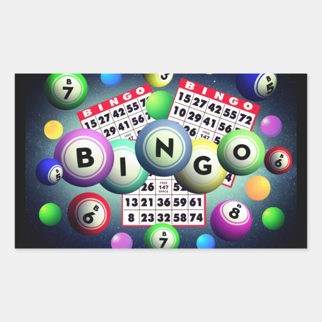 Pegatina Rectangular Bingo     (Anverso)