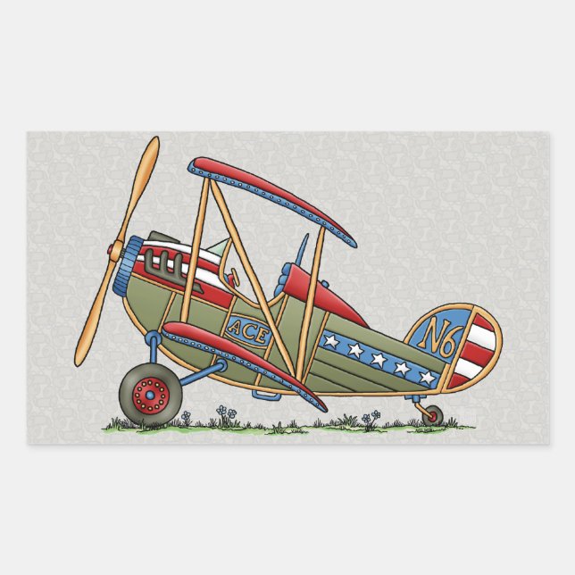 Pegatina Rectangular Biplano cutáneo (Anverso)