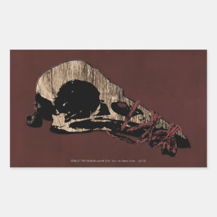Pegatina Rectangular Bird Skull