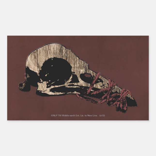 Pegatina Rectangular Bird Skull (Anverso)
