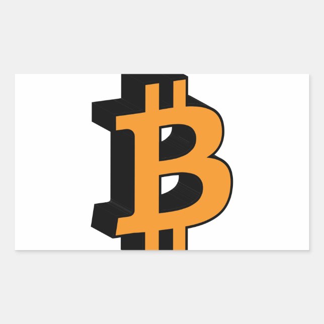 Pegatina Rectangular Bitcoin 11 (Anverso)