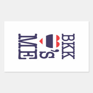 PEGATINA RECTANGULAR BKK LOVE ES YO