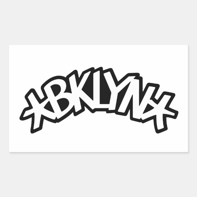 Pegatina Rectangular BKLYN - Nets Basketball (Anverso)