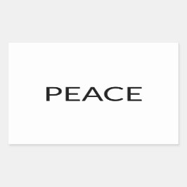 Pegatina Rectangular Blanco negro simple minimalista moderno