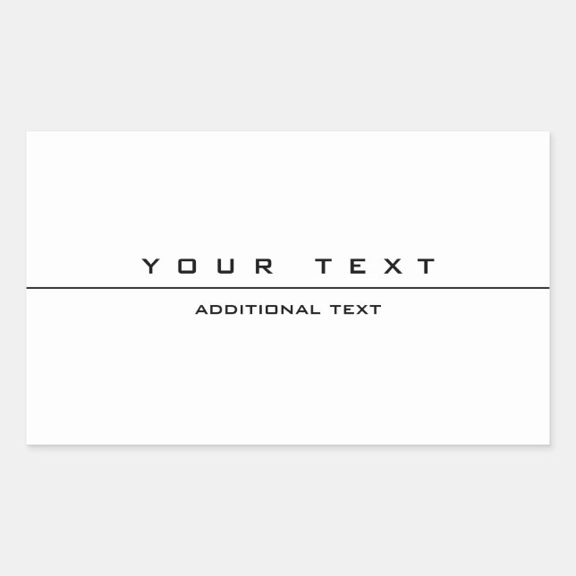 Pegatina Rectangular Blanco y negro de estilo único (Anverso)