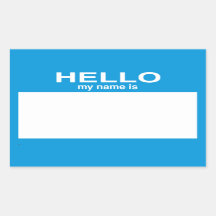 Blank Hola Mi Nombre Es ... ¡Personalizable