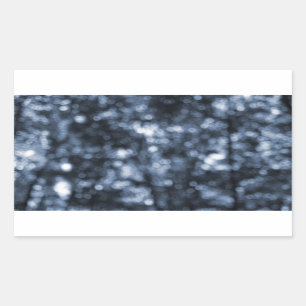 Pegatina Rectangular Blue Bokeh