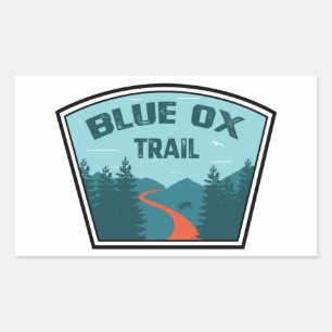 Pegatina Rectangular Blue Ox Trail