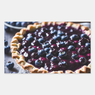 Pegatina Rectangular Blueberry Pie