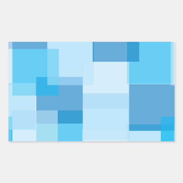 Pegatina Rectangular Blues (Anverso)