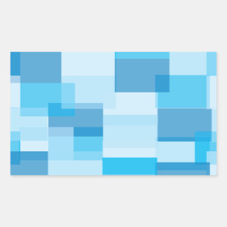 Pegatina Rectangular Blues