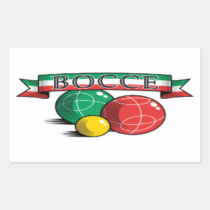 Pegatina Rectangular Bocce en banner