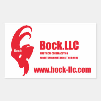 Pegatina Rectangular Bock.LLC オリジナルステッカー