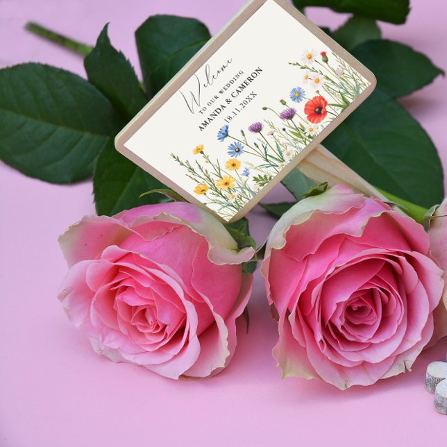 Pegatina Rectangular Boda del prado de flor salvaje de primavera (Subido por el creador)