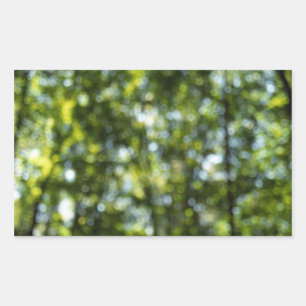 Pegatina Rectangular Bokeh en primavera