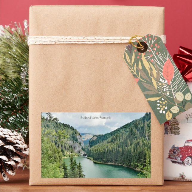 Pegatina Rectangular Bolboci Lake, Romania (Vacaciones)