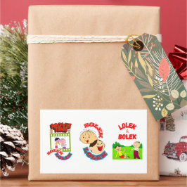 PEGATINA RECTANGULAR BOLEK Y LOLEK