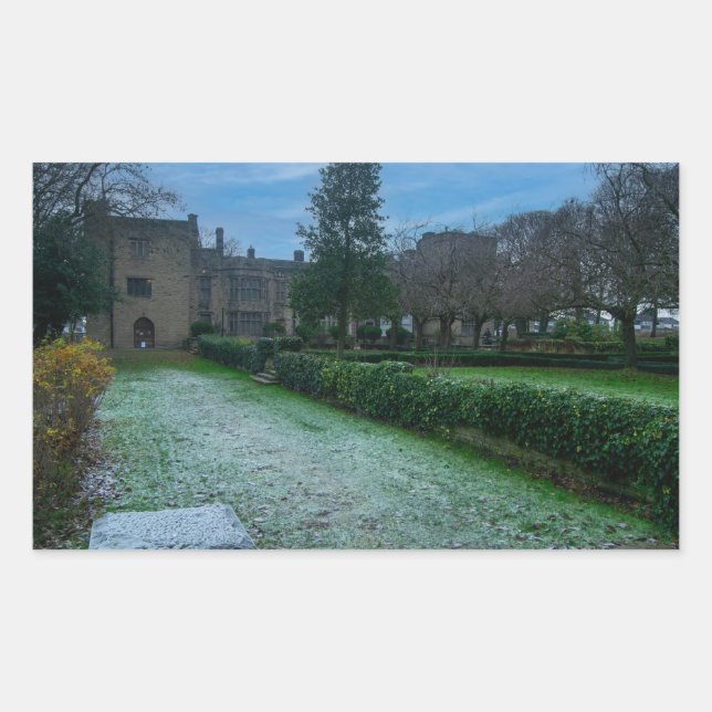 Pegatina Rectangular Bolling Hall, Bradford (Anverso)
