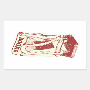 Pegatina Rectangular Bolsa de libros que me encanta leer