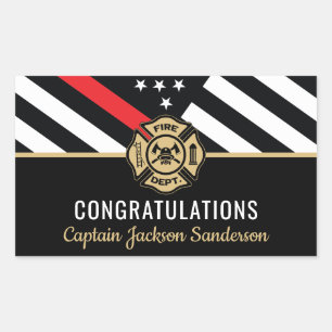 Pegatina Rectangular Bombero del Departamento de Bomberos de Retiro