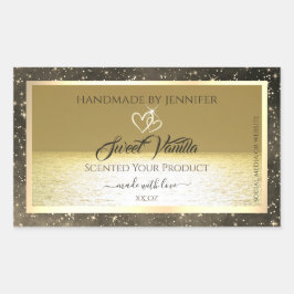 Pegatina Rectangular Bonitas etiquetas de productos de color oceánico y