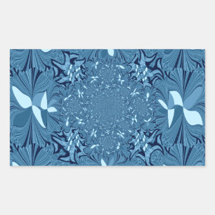 Pegatina Rectangular Bonito azul irlandés, sin fisuras