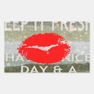 Pegatina Rectangular Bonito y perfecto guardar la fecha