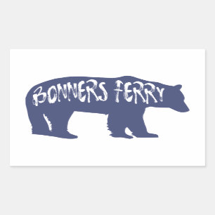 Pegatina Rectangular Bonners Ferry Idaho Bear