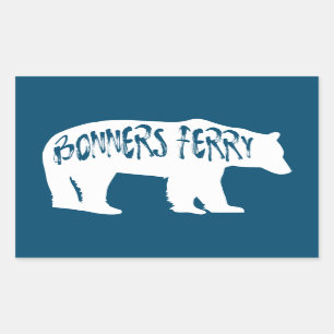 Pegatina Rectangular Bonners Ferry Idaho Bear