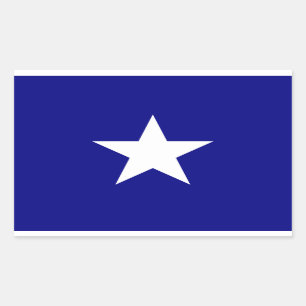Pegatina Rectangular Bonnie Blue Flag Estrella Blanca